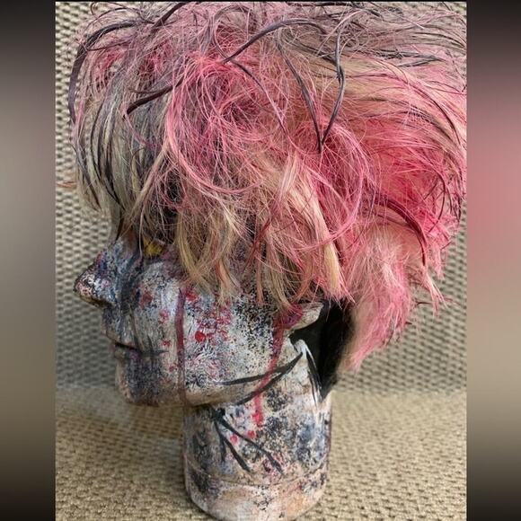 OOAK Creepy Halloween Doll Head, Haunted Dolls Head. Demon, One Of A Kind. - Picture 8 of 8